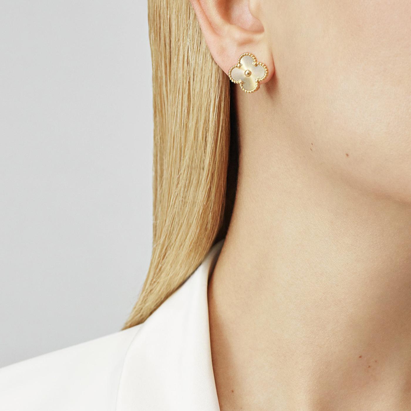 guilloche van cleef earrings