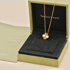 Van Cleef & Arpels Vintage Alhambra Guilloché Pendant Necklace 18K Yellow Gold