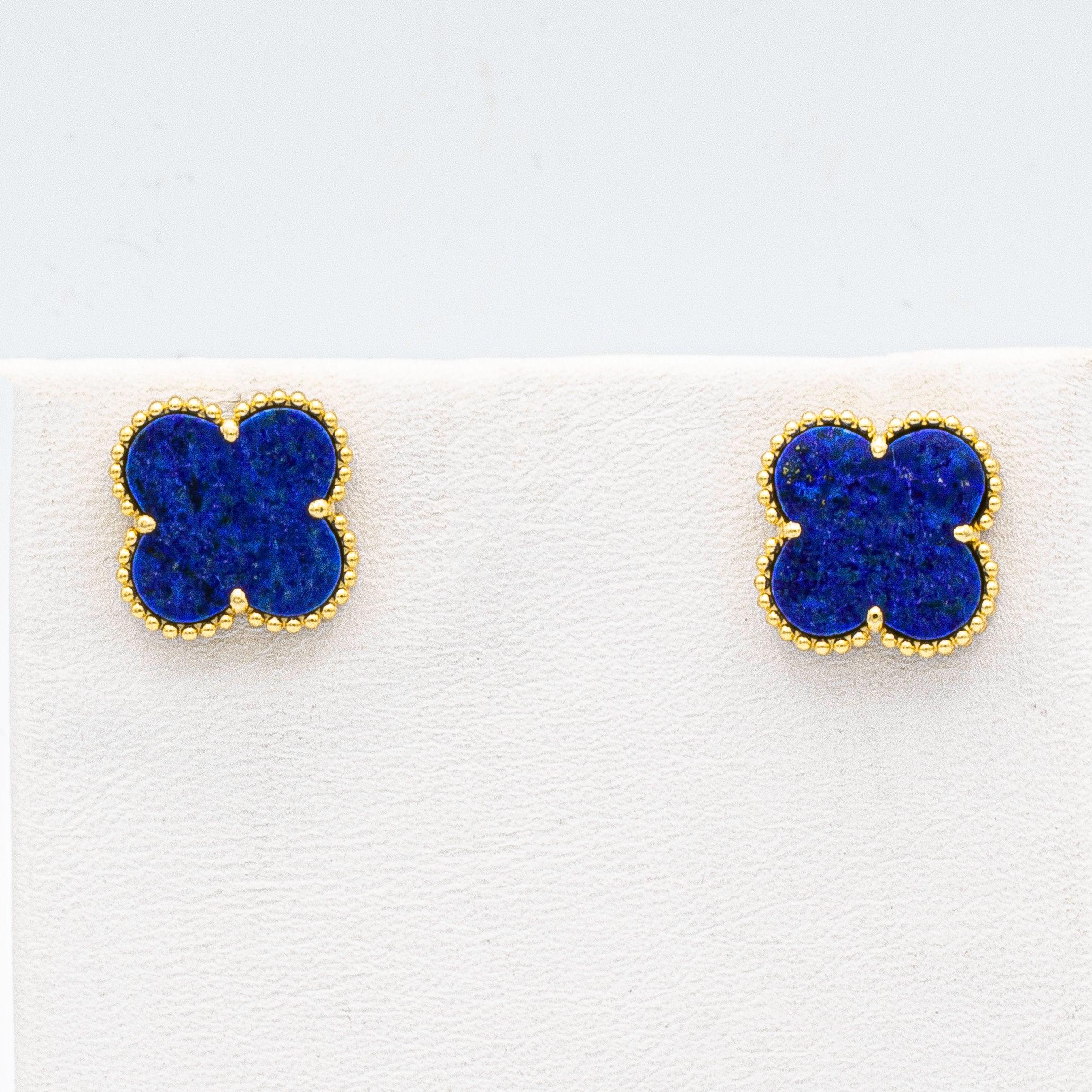 van cleef lapis lazuli earrings