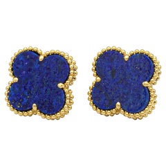 Van Cleef & Arpels Vintage Alhambra Lapis Lazuli Earrings