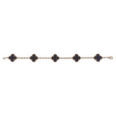 Van Cleef & Arpels Vintage Alhambra Letterwood Bracelet Five Motifs