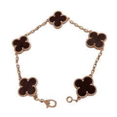Bracciale Van Cleef & Arpels Vintage Alhambra in edizione limitata, in oro 18 carati, modello Letterwood