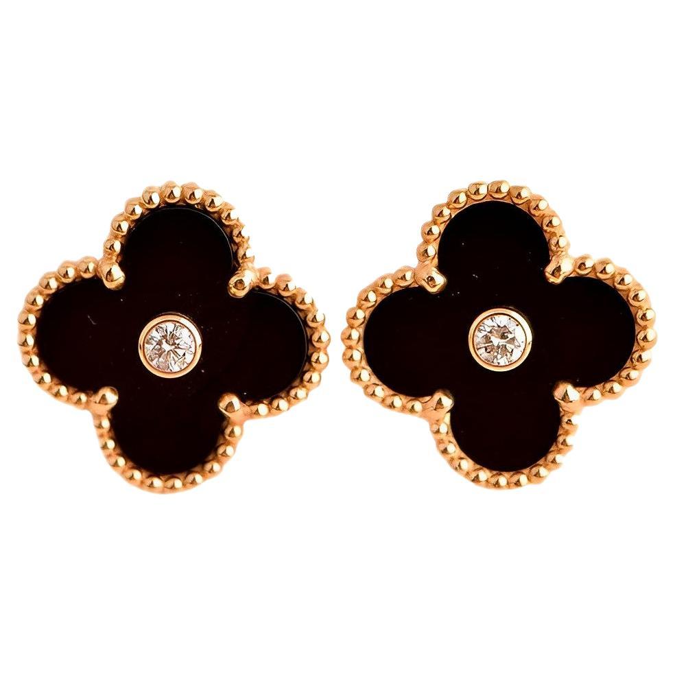 Van Cleef and Arpels Sweet Alhambra Clover Turquoise Mini Earstuds at