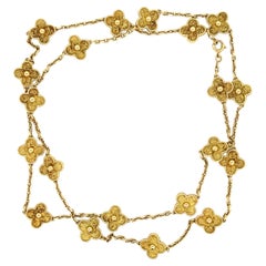Van Cleef & Arpels Vintage Alhambra Lange Halskette mit Kette