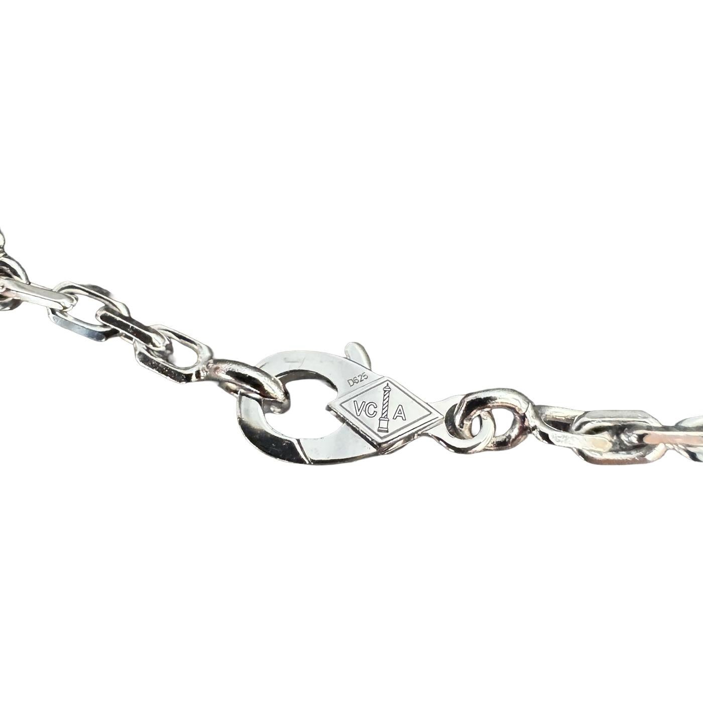 Van Cleef & Arpels Vintage Alhambra Sautoir 20 Motifs Calcédoine Or 18k en vente 1