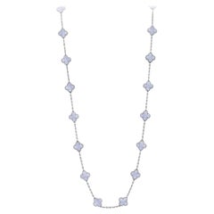 Van Cleef & Arpels Vintage Alhambra Sautoir 20 Motifs Calcédoine Or 18k