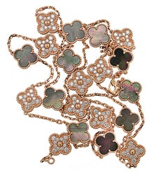 Van Cleef & Arpels Vintage Alhambra Lange Halskette:: 20 Motive