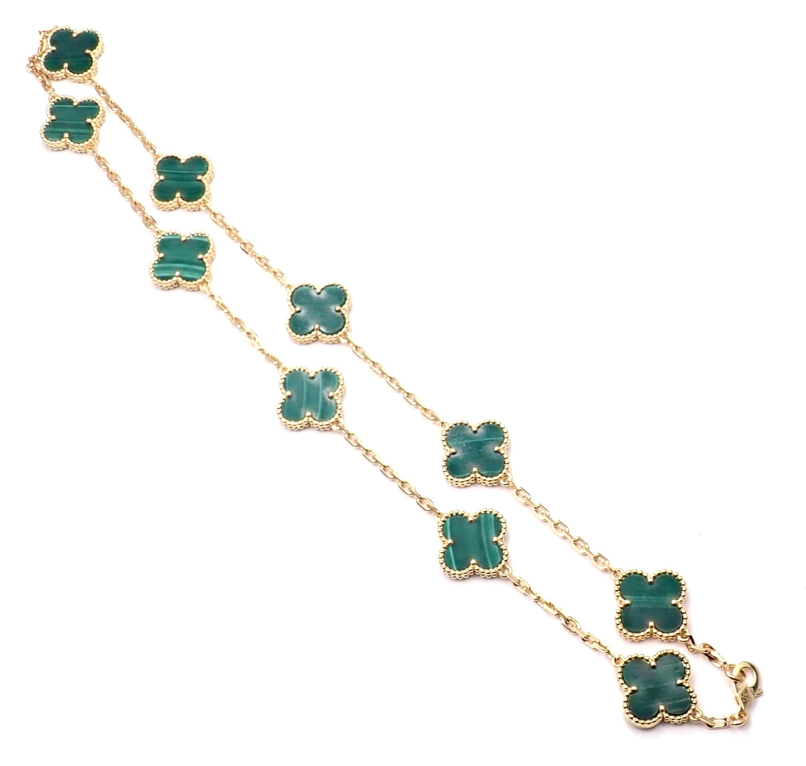 vca malachite necklace