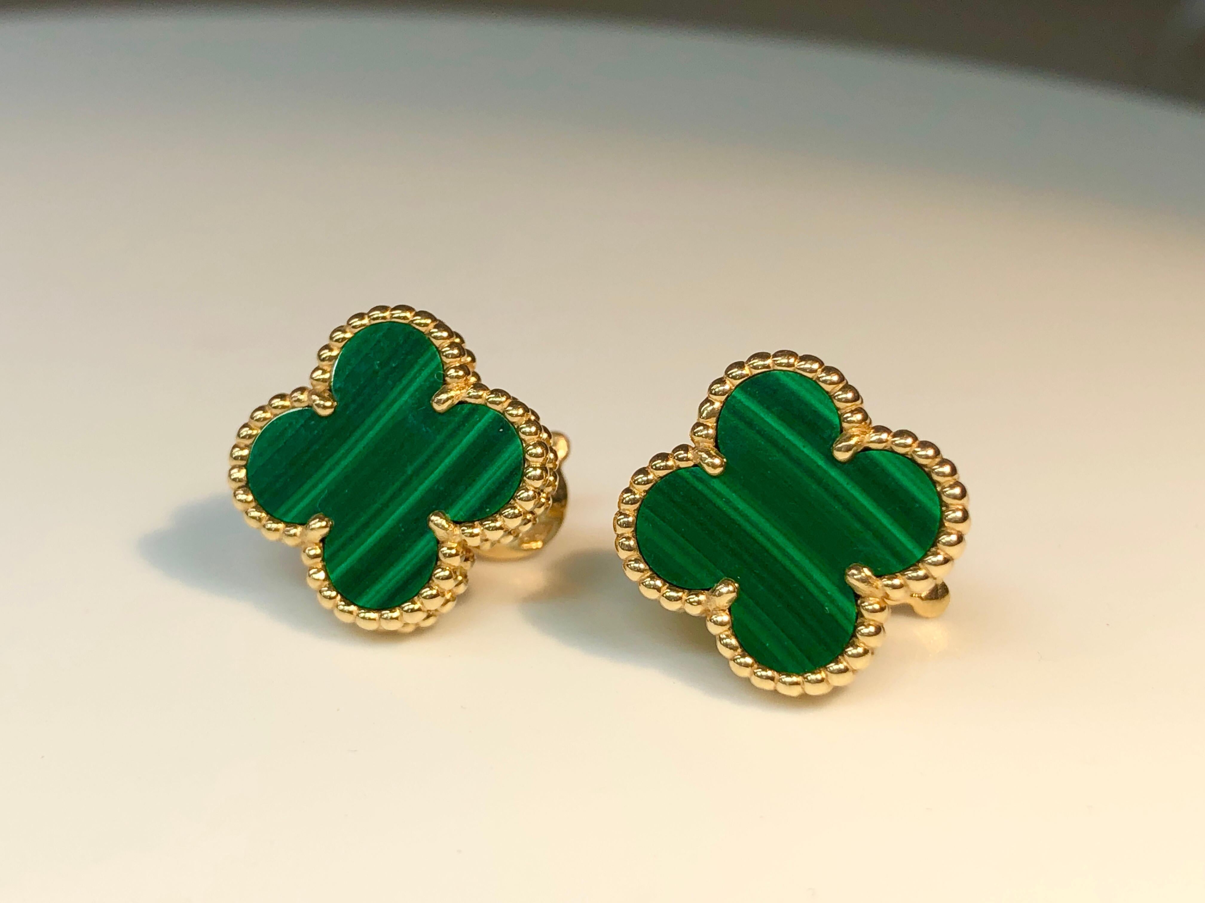 van cleef green earrings