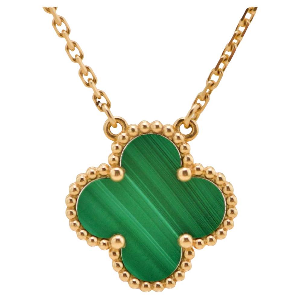 Van Cleef 
Arpels Collana Vintage Alhambra Malachite in oro giallo 18 carati