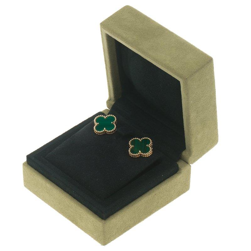 van cleef malachite earrings