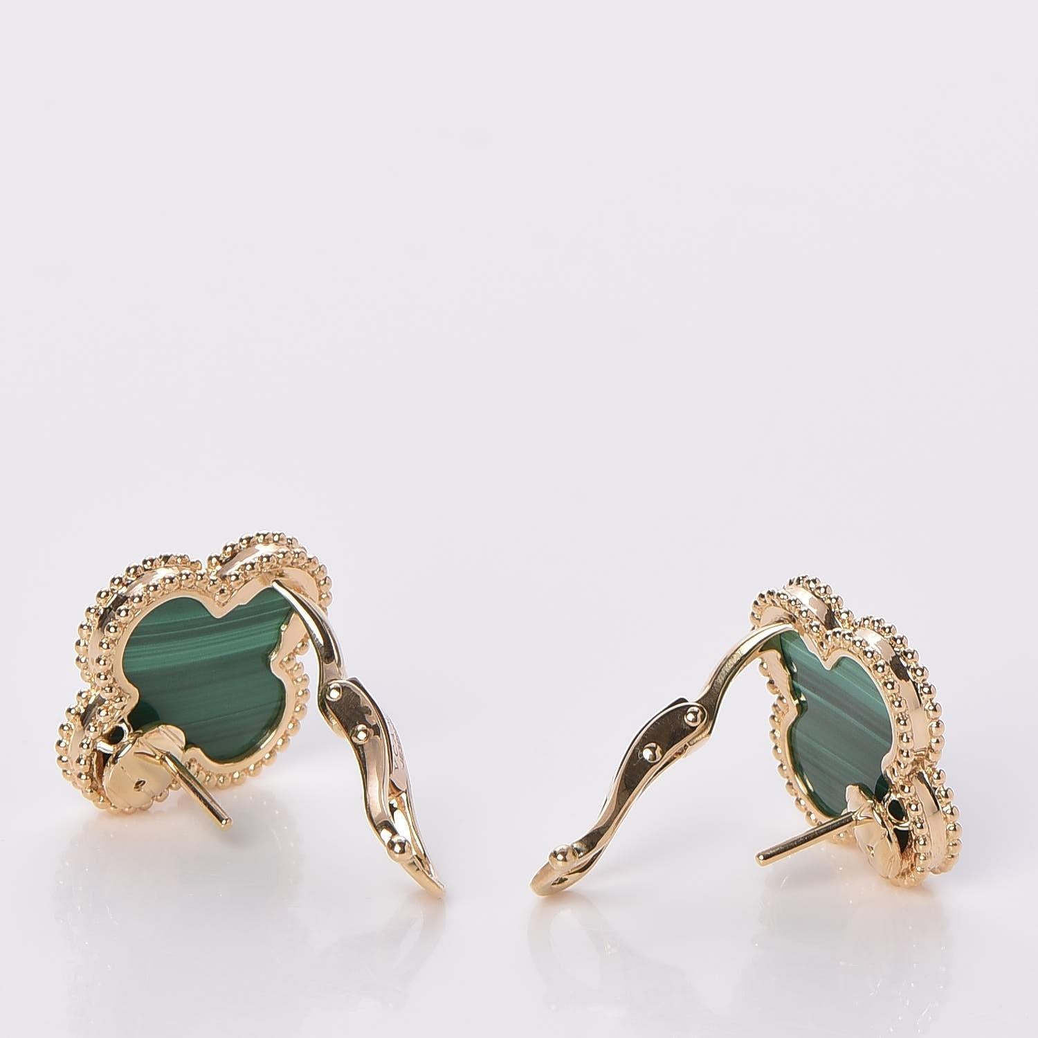 van cleef malachite earrings