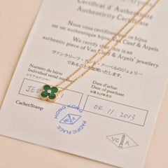 Colgante festivo Van Cleef & Arpels Vintage Alhambra Malaquita Diamante 2013