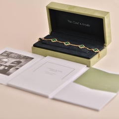 Van Cleef & Arpels Pulsera Vintage Alhambra Malaquita Oro Amarillo