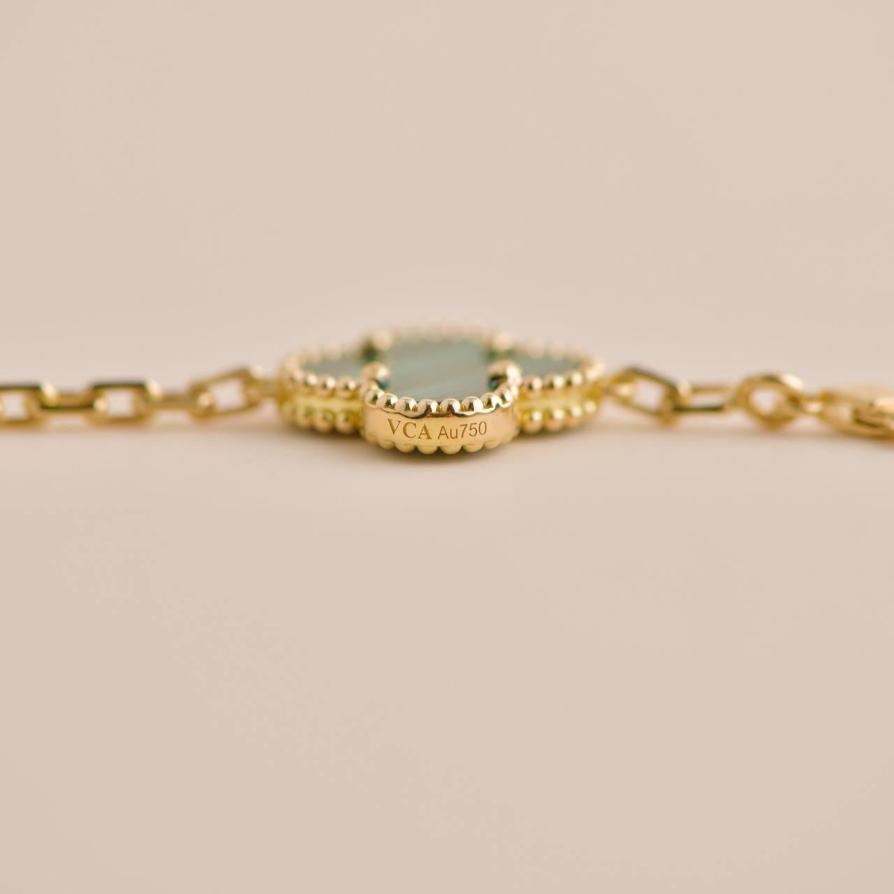 vca malachite bracelet