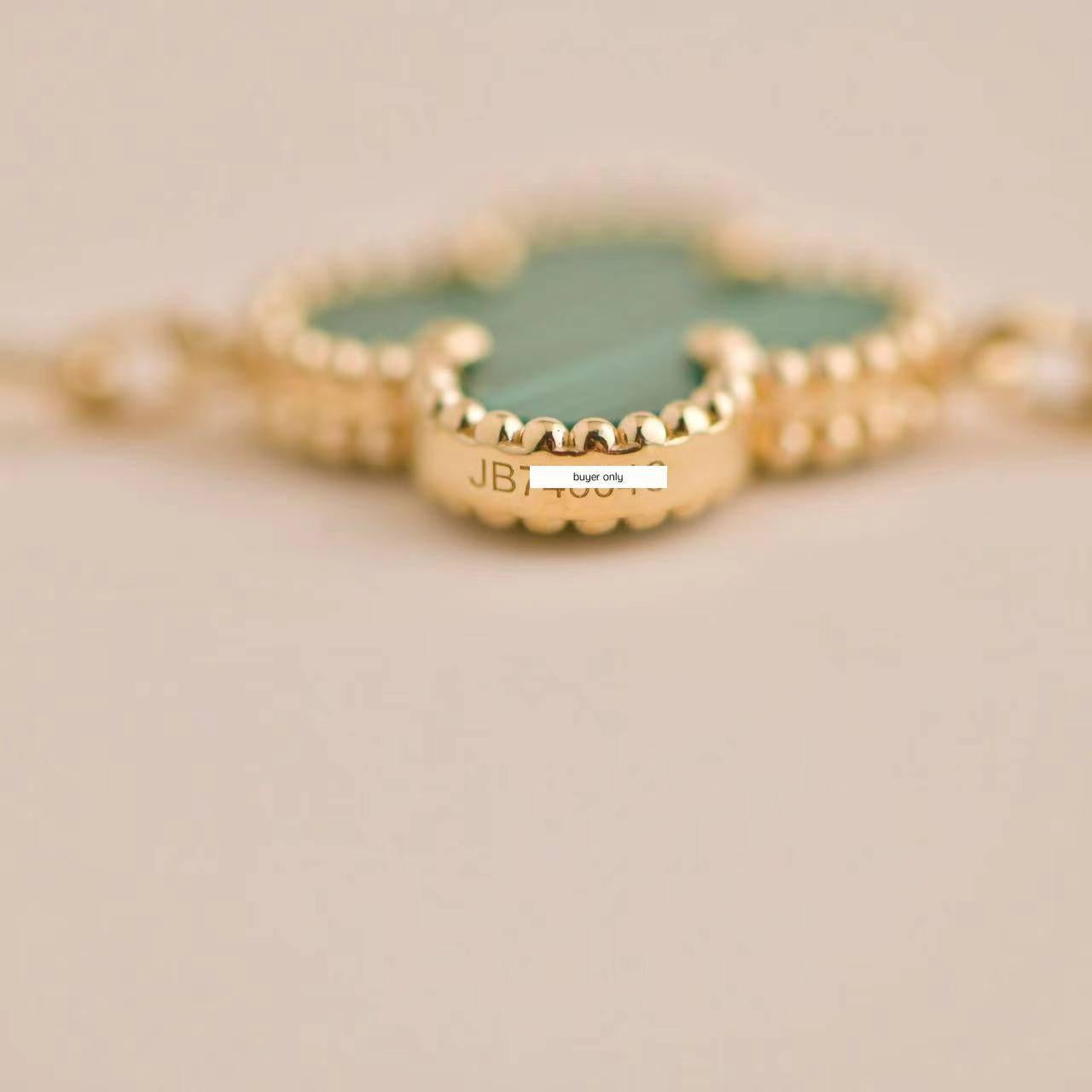 Van Cleef & Arpels Pulsera Vintage Alhambra Malaquita Oro Amarillo 4