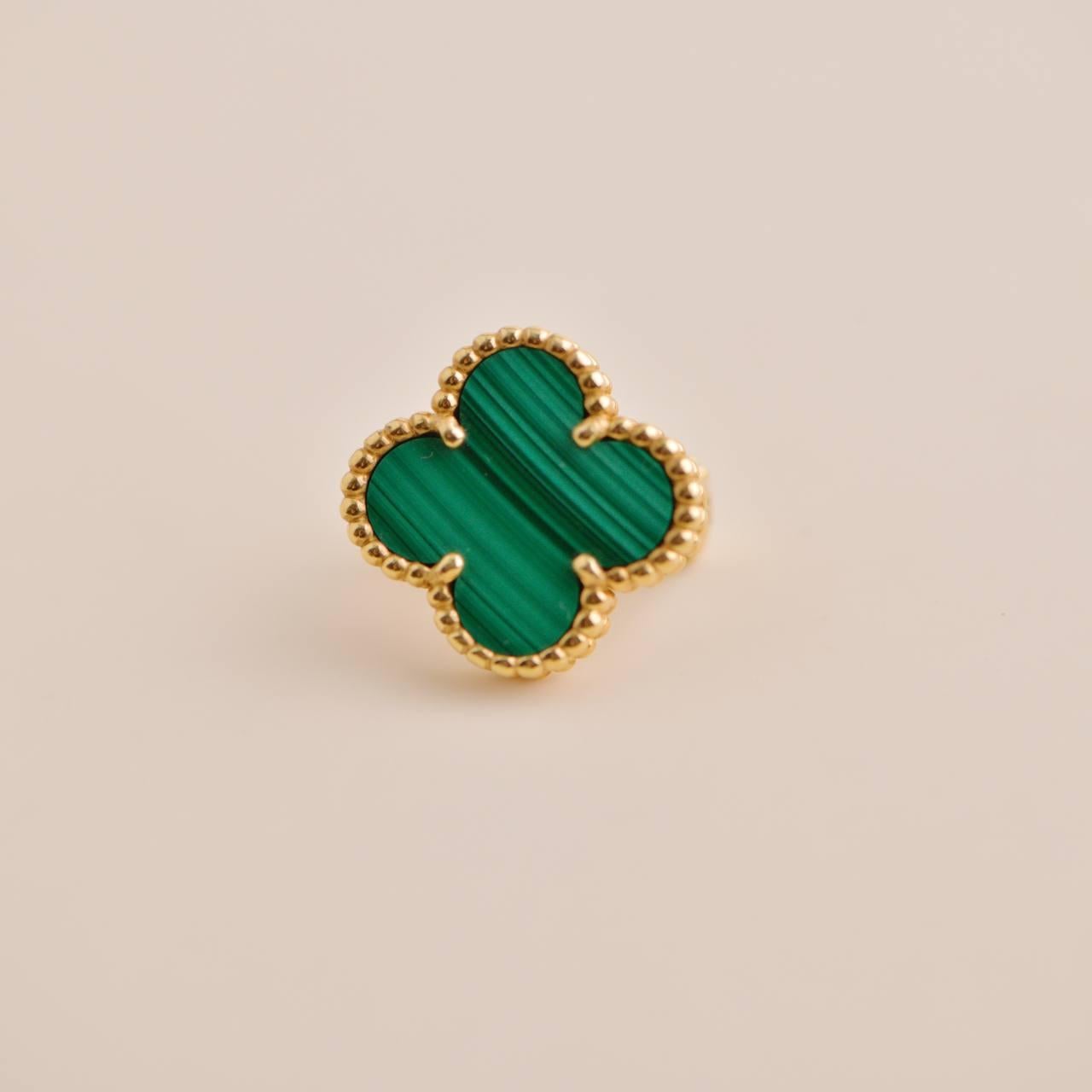malachite earrings - van cleef