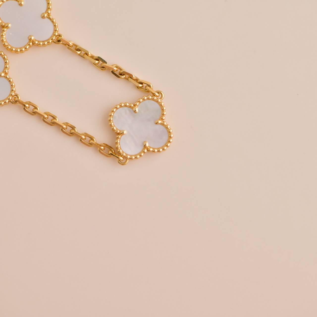 van cleef mother of pearl necklace
