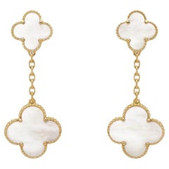 Van Cleef & Arpels Vintage Alhambra Mother of Pearl Drop Earrings