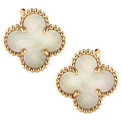 Van Cleef & Arpels Vintage Alhambra Mother of Pearl Earrings