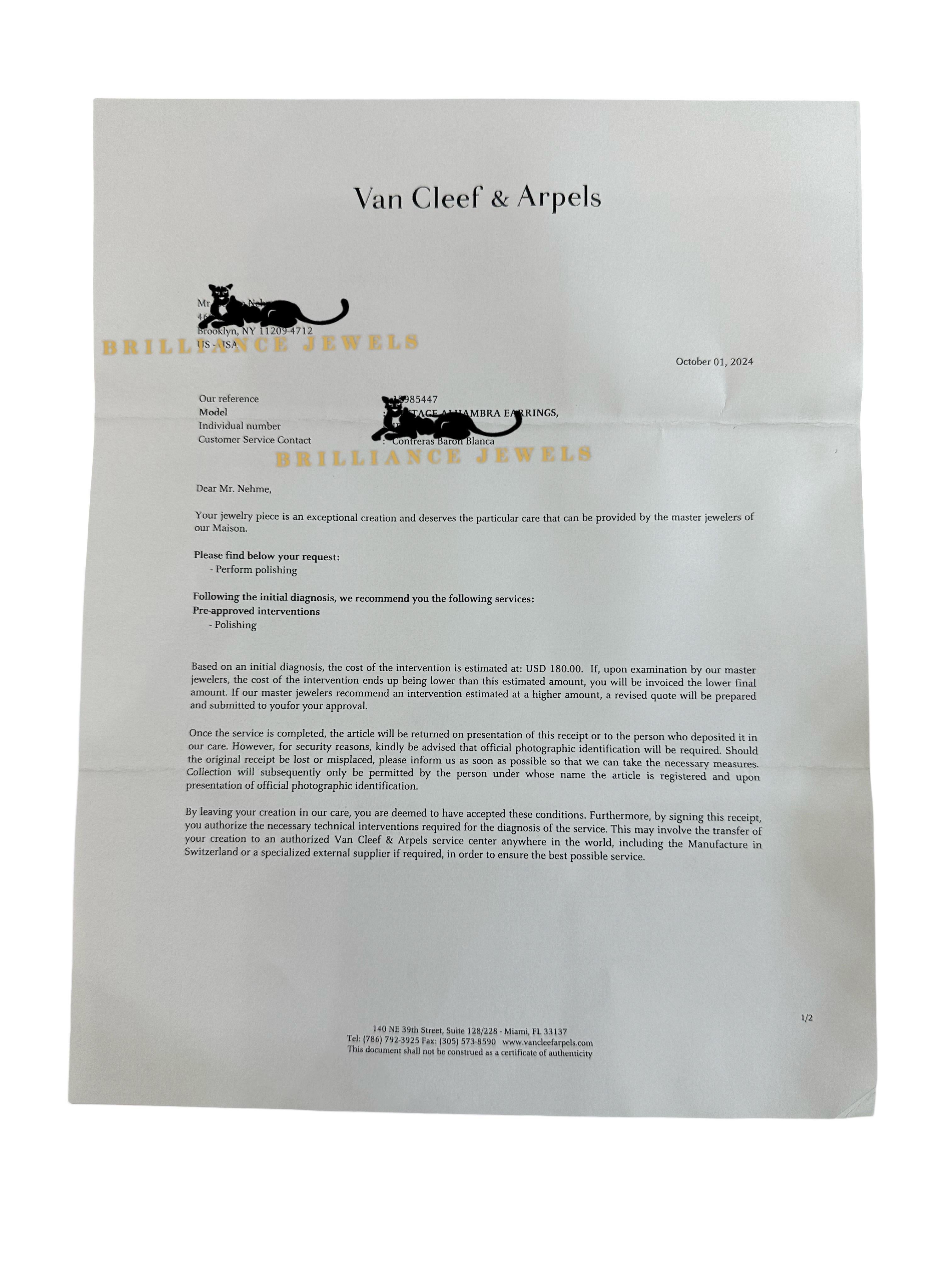 Van Cleef & Arpels Vintage Alhambra Mother of Pearl Earrings in 18k Yellow Gold In Good Condition For Sale In Miami, FL
