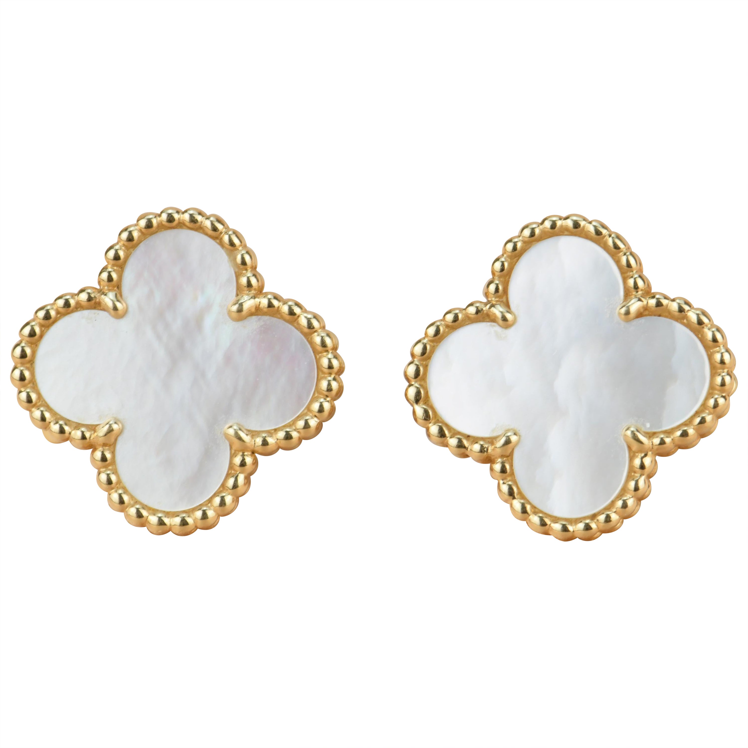 Van Cleef & Arpels Vintage Alhambra Perlmutt-Ohrringe