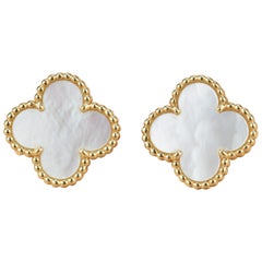 Van Cleef & Arpels Vintage Alhambra Perlmutt-Ohrringe