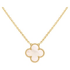 Van Cleef
Arpels Vintage Alhambra Mother of Pearl Pendant 18K Yellow Gold