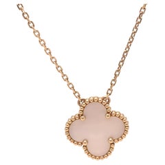 Van Cleef & Arpels Vintage Alhambra Mother of Pearl Pendant Necklace 4.62g