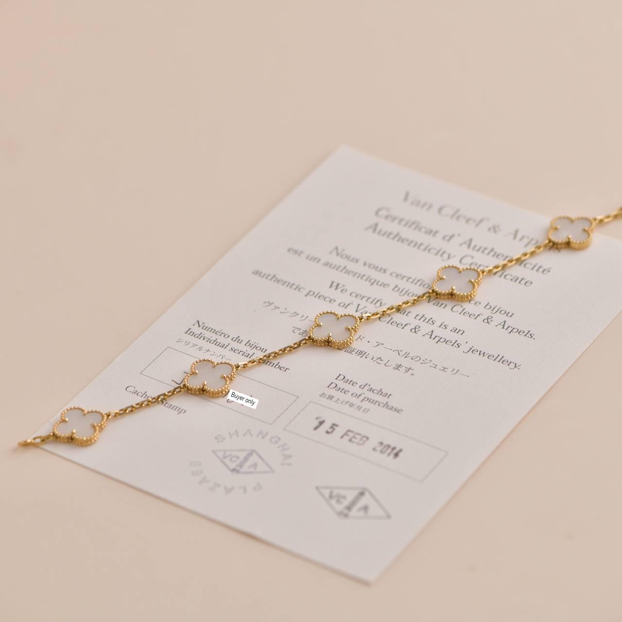 van cleef mother of pearl bracelet