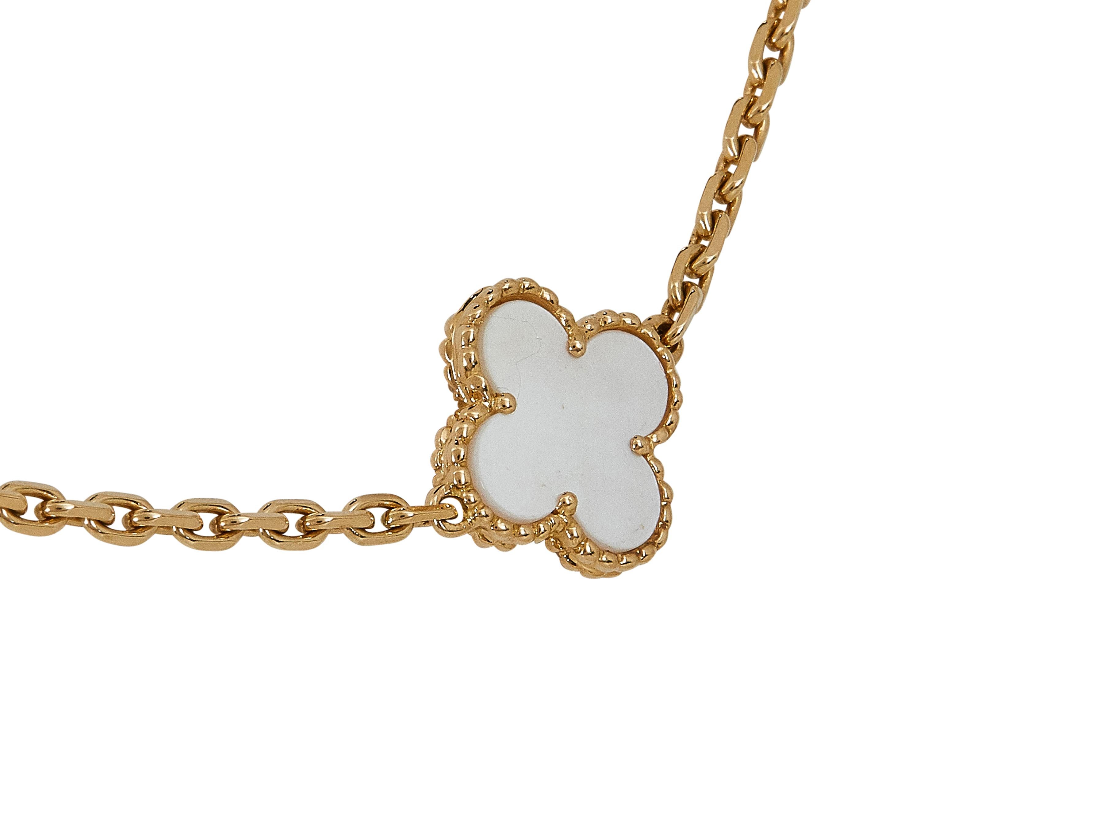 Van Cleef & Arpels Collar Alhambra Vintage Oro Amarillo 18K MOP 10 Motivos en Excelente estado para la venta en New York, NY