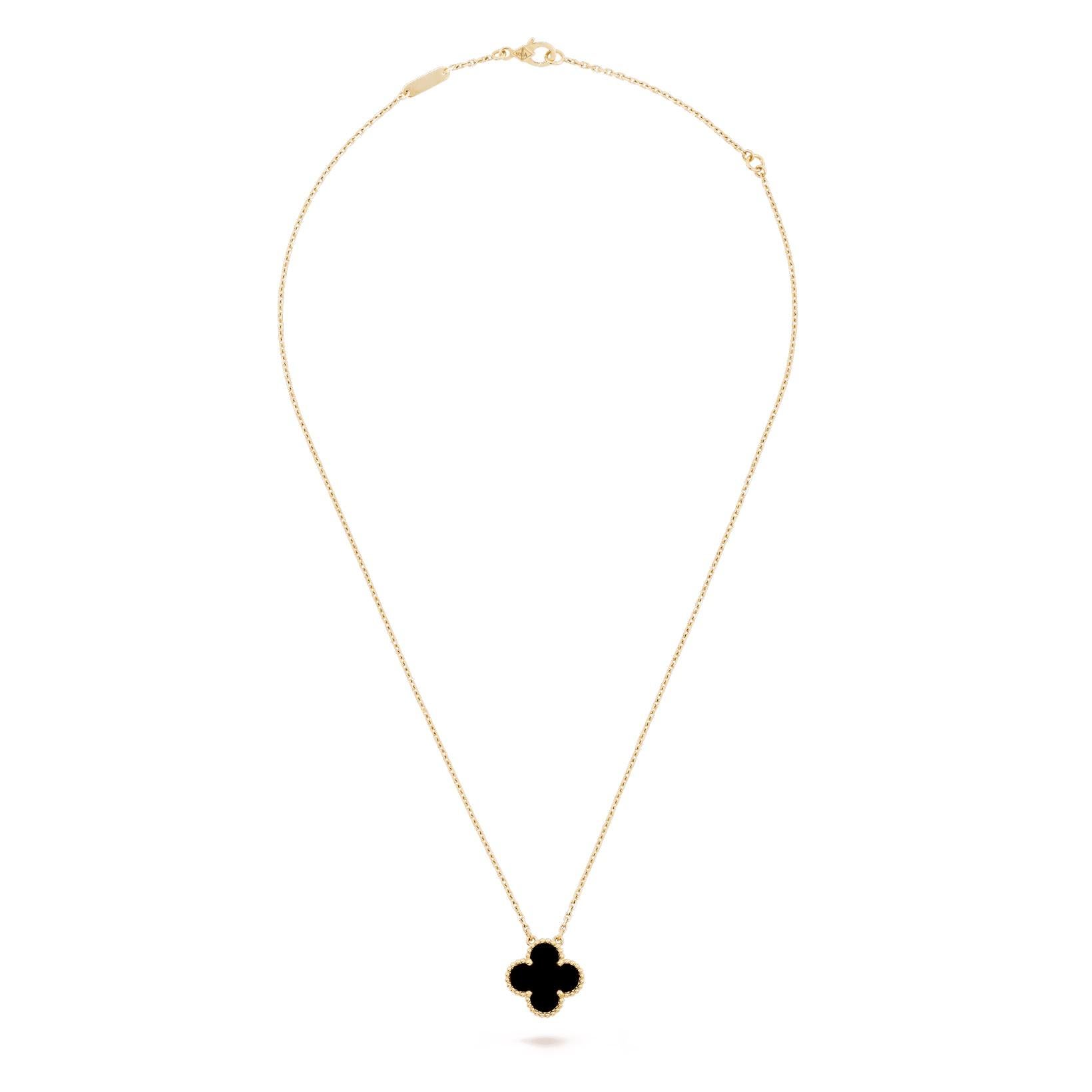 van cleef onyx necklace