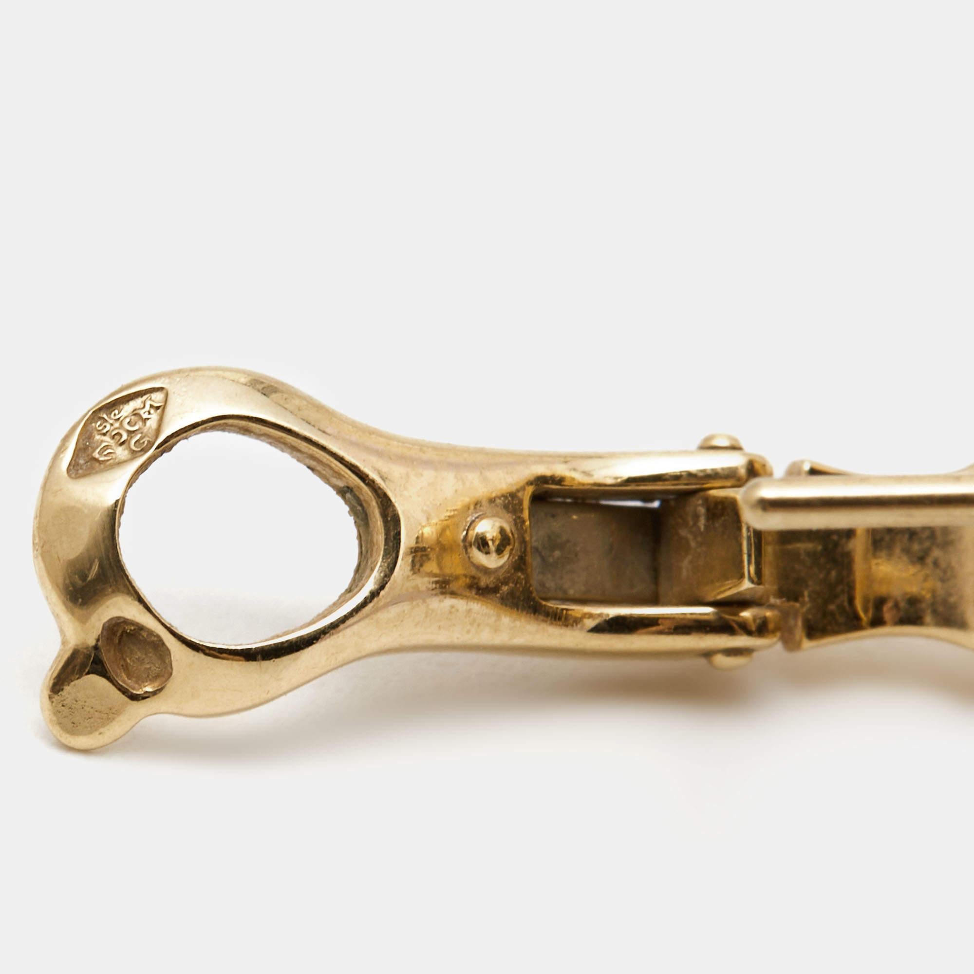 Contemporary Van Cleef & Arpels Vintage Alhambra Onyx 18k Yellow Gold Earrings