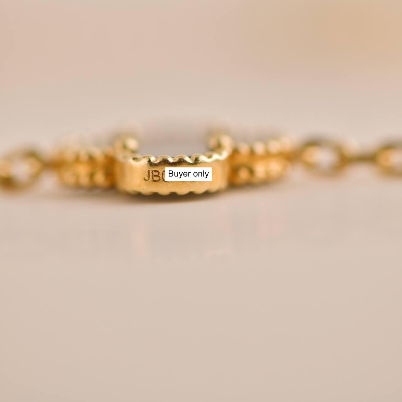 Van Cleef & Arpels Vintage Alhambra Onyx 20 Motif Yellow Gold Long Necklace 2