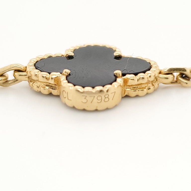 Van cleef alhambra onyx bracelet clearance