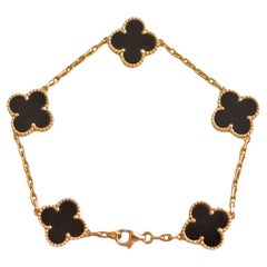 Van Cleef & Arpels Bracelet vintage Alhambra en or jaune et onyx