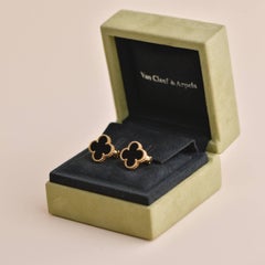 Pendientes Van Cleef & Arpels Vintage Alhambra Ónix Oro Amarillo