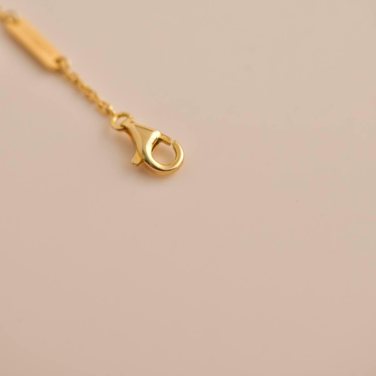 da uomo o donna Van Cleef & Arpels Collana vintage con ciondolo in oro giallo Alhambra Onice