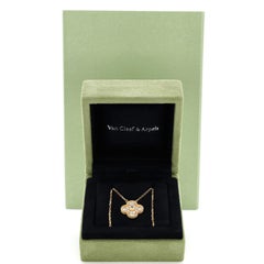 Van Cleef & Arpels Vintage Alhambra Pendant Necklace 18K Yellow Gold and Diamond