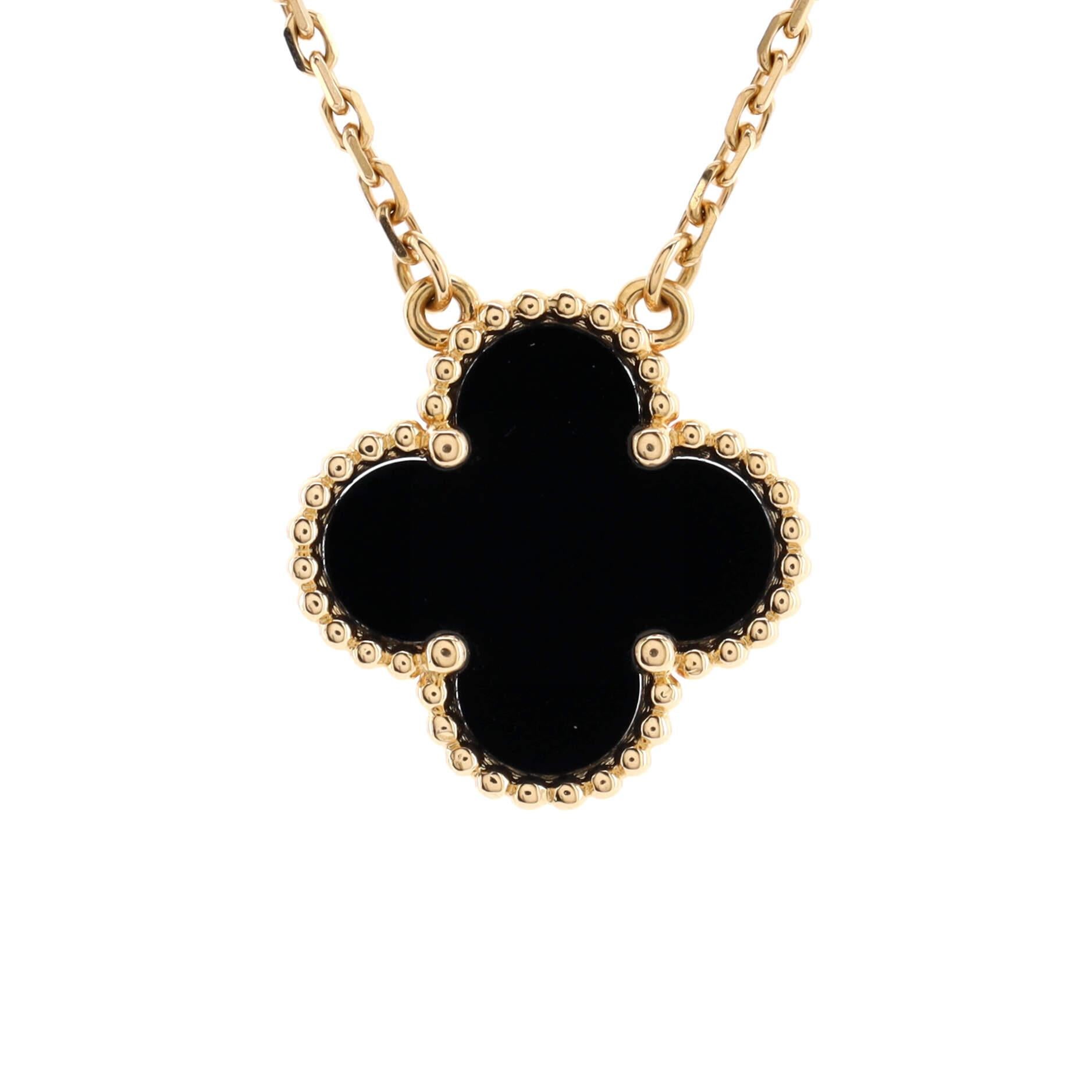 Van Cleef and Arpels Vintage Alhambra Pendant Necklace 18K Yellow