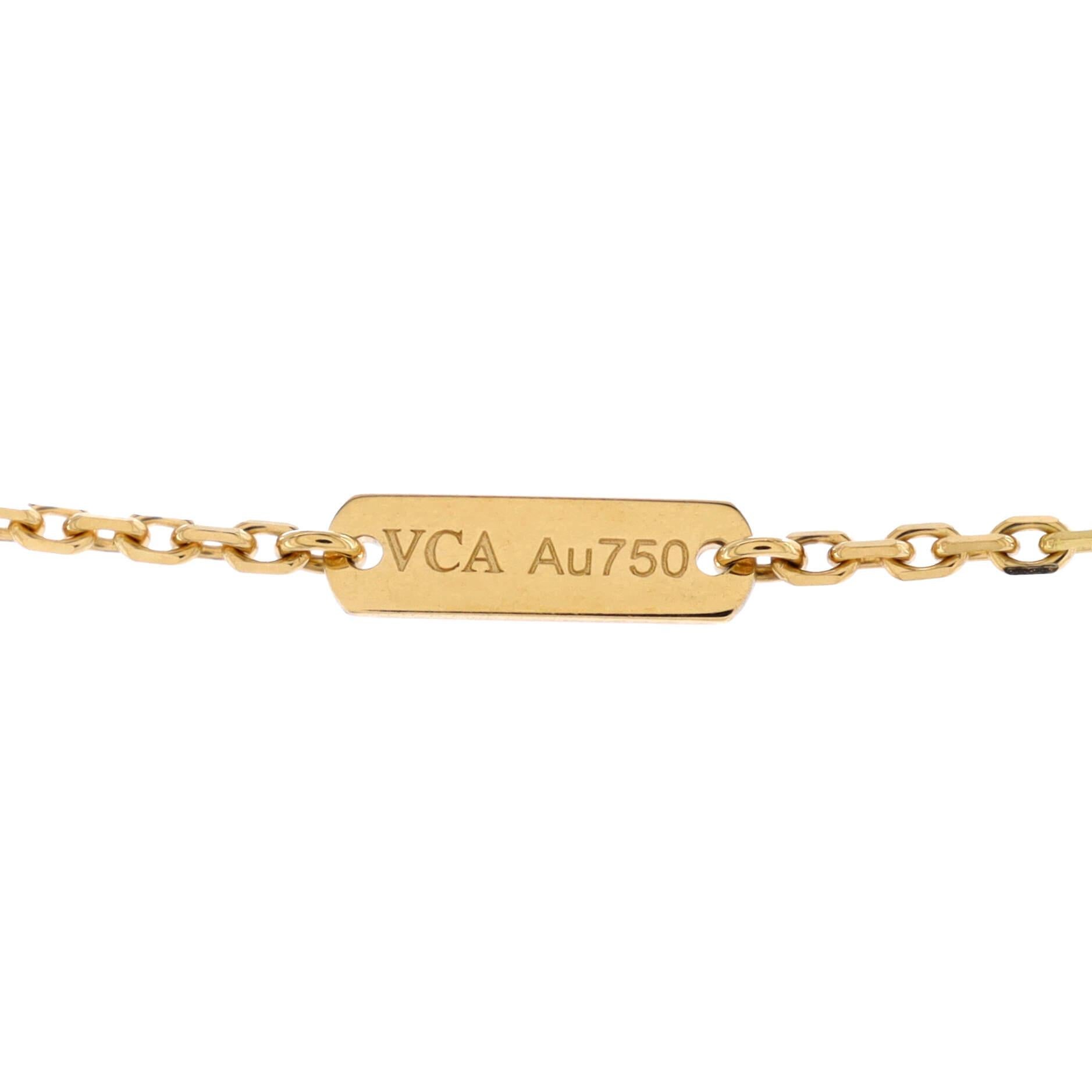 Van Cleef & Arpels Vintage Alhambra-Halskette mit Anhänger aus 18 Karat Gelbgold und Onyx für Damen oder Herren