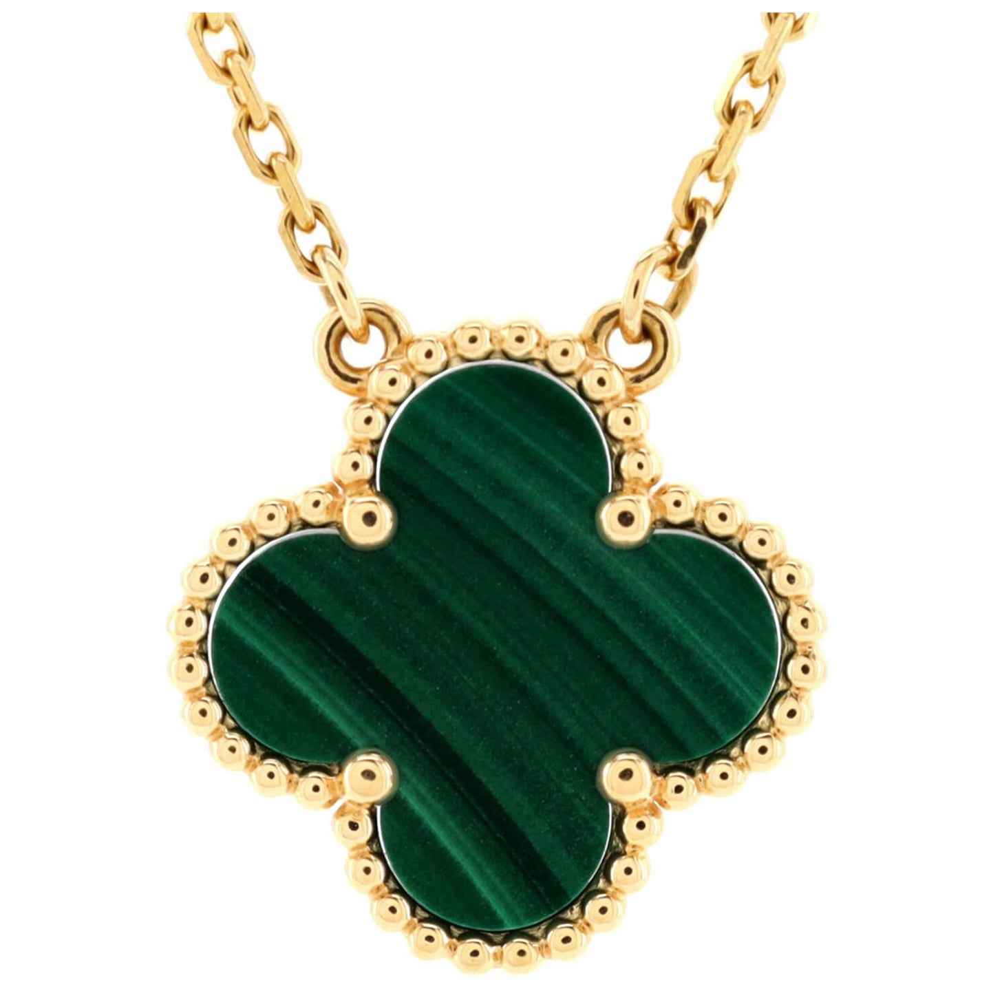 Van Cleef & Arpels Vintage Alhambra-Halskette mit Anhänger aus 18 Karat Gelbgold