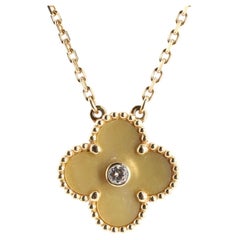 Van Cleef 
Arpels Vintage Alhambra Pendant Necklace 18k Yellow Gold