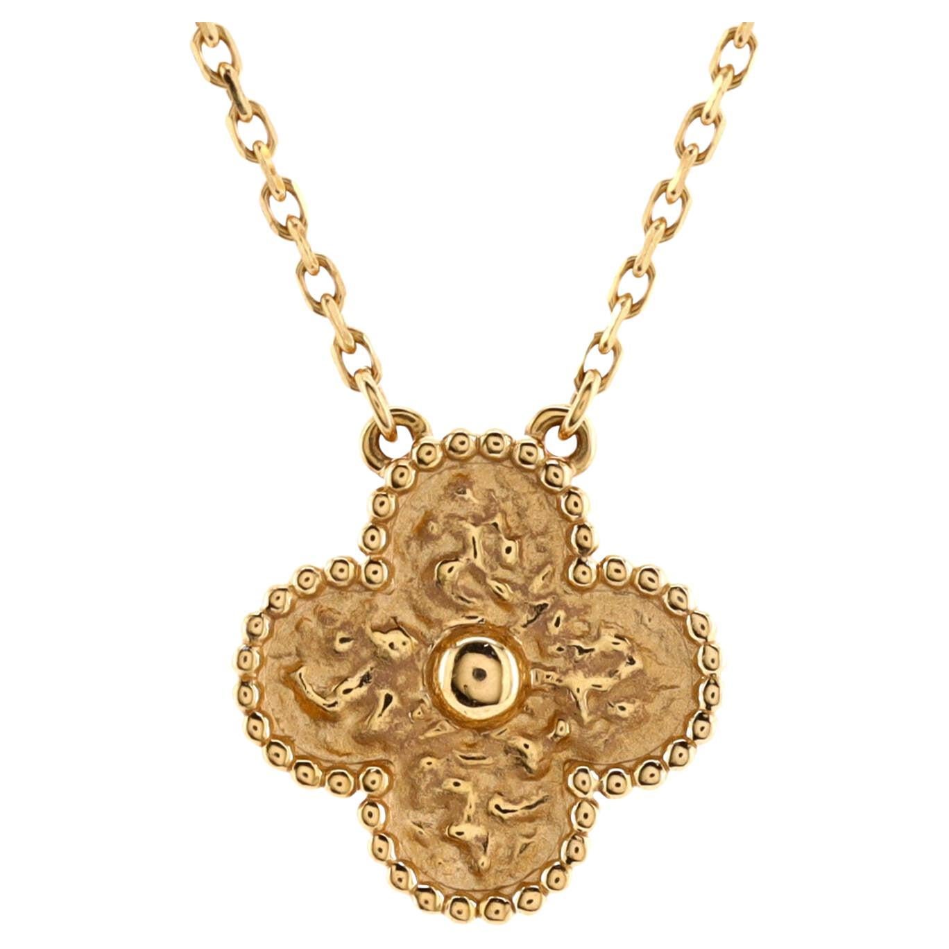 Van Cleef Vintage Alhambra Necklace 20 Stations in 18k Yellow Gold | New  York Jewelers Chicago