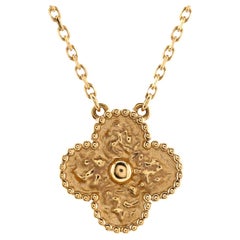 Van Cleef & Arpels Vintage Alhambra Pendant Necklace 18K Yellow Gold