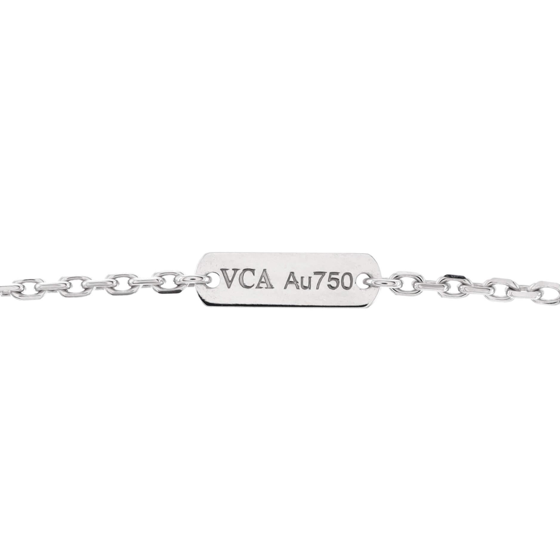 van cleef guilloche necklace white gold
