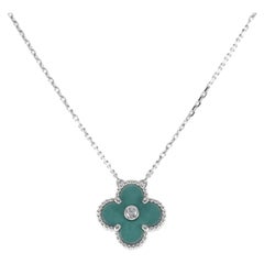 Van Cleef 
Arpels Vintage Alhambra Pendant Necklace in 18K White Gold