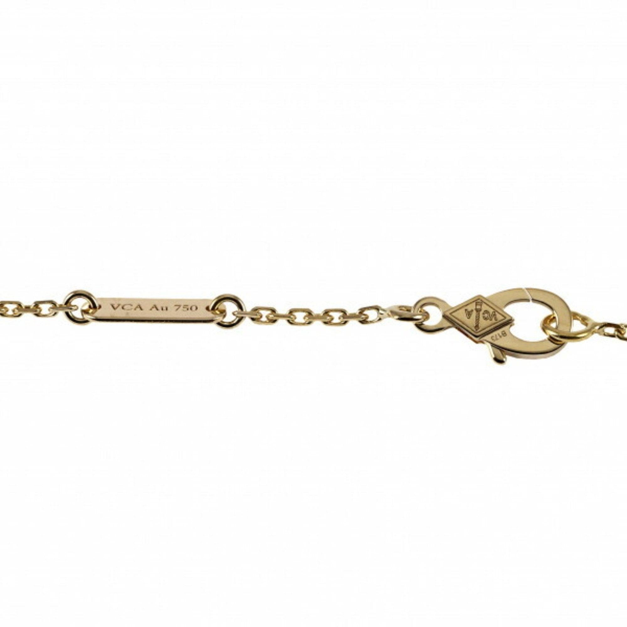 Van Cleef & Arpels Vintage Alhambra-Halskette mit Anhänger aus 18 Karat Gelbgold im Zustand „Gut“ im Angebot in London, GB