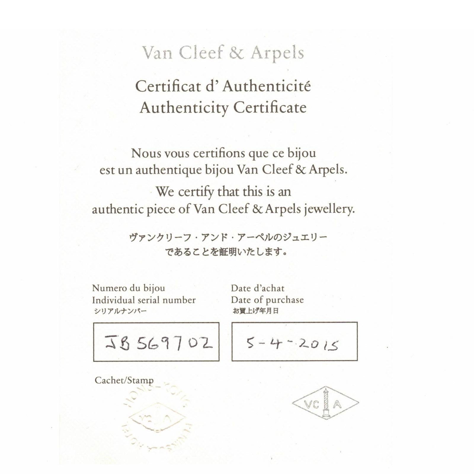 Van Cleef & Arpels Vintage Alhambra Rosa Opal 5 Motive 18KYG Gliederarmband B&P 3