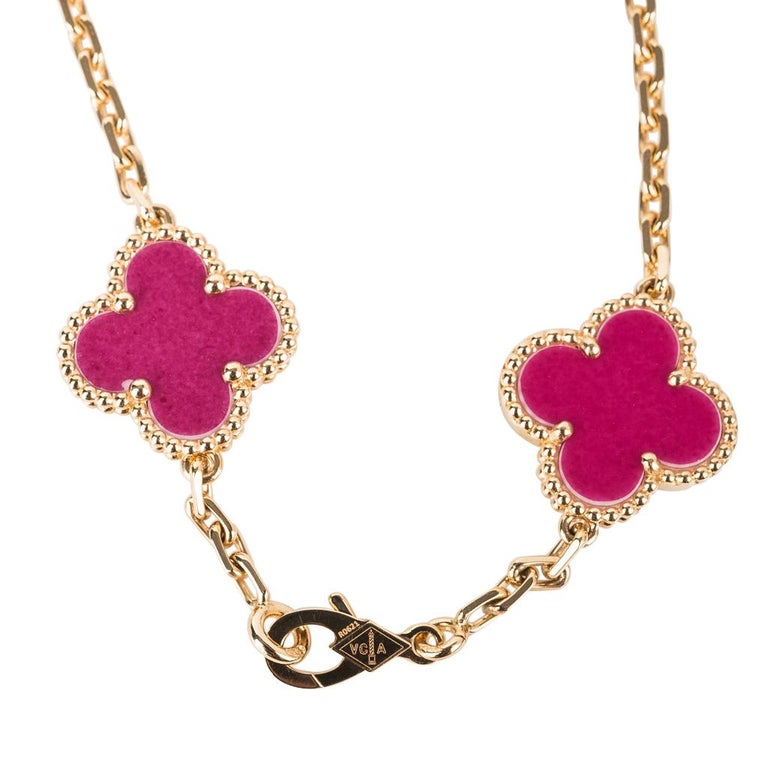 Van Cleef and Arpels Vintage Alhambra Pink Porcelain De Sevres 20 Motif